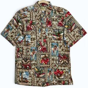 Reyn Spooner Mele Kalikimaka Shirt M NWT Hawaiian Christmas Aloha Vintage 1995